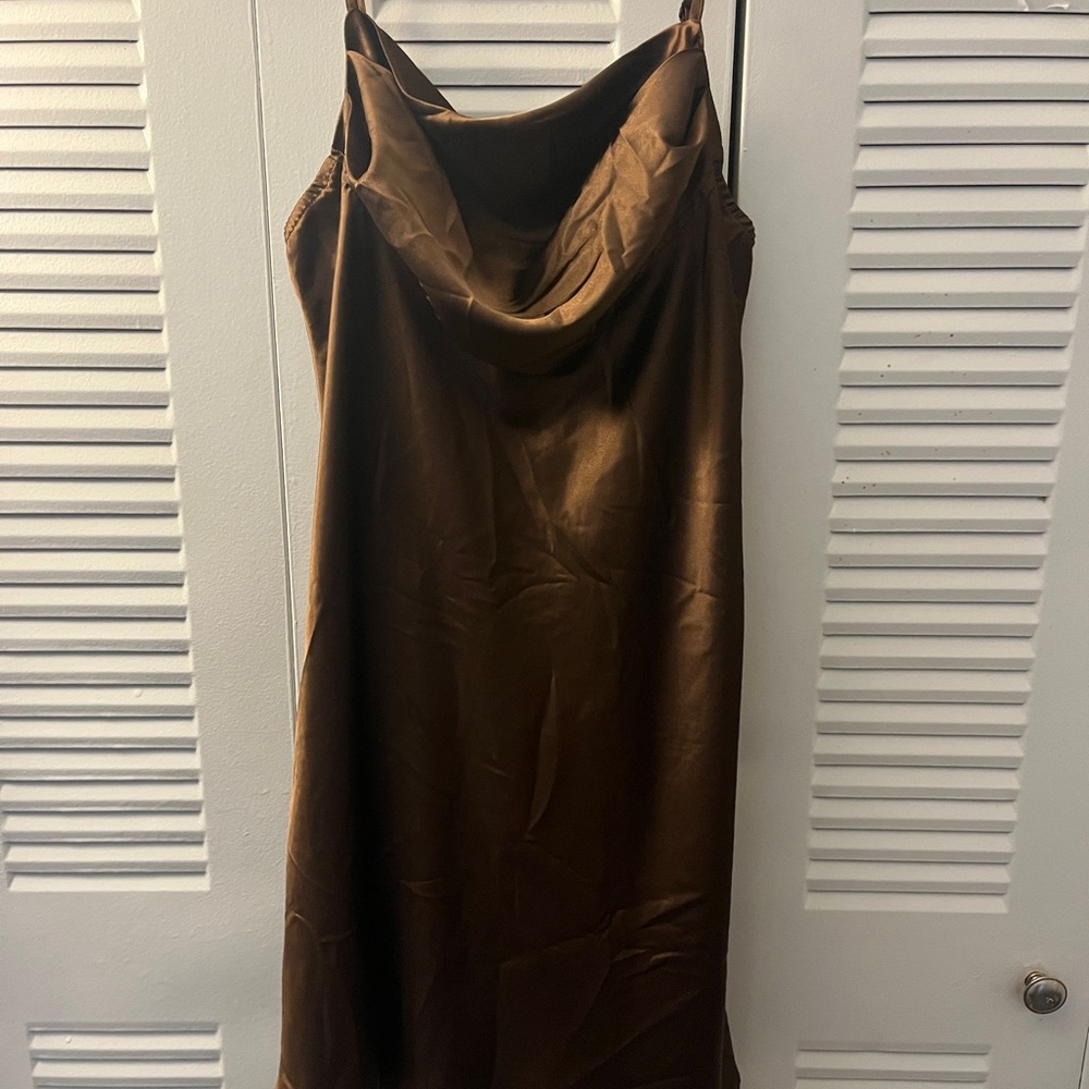 Elegant Brown Women's Dress